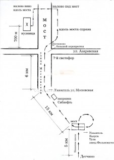 Схема проезда со стороны Москвы